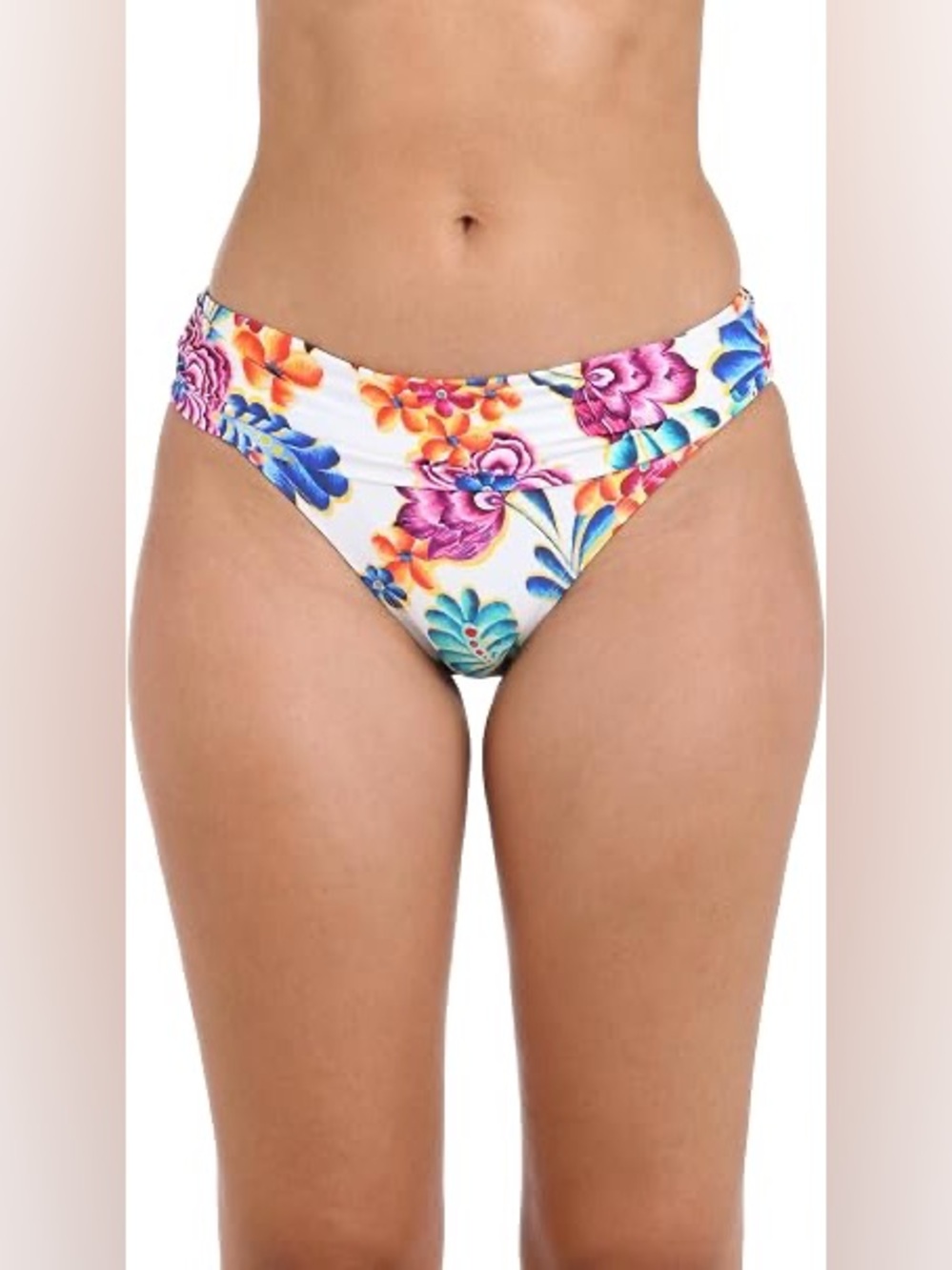 NWT La Blanca Floral Multicolor Bikini Bottoms size 16